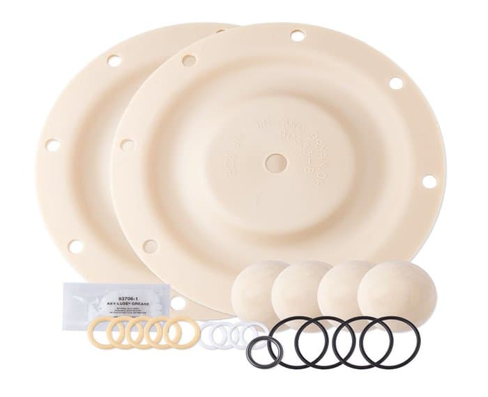 ARO 637119-EB-C fluid section repair kit with Santoprene diaphragms and balls for 1-inch PRO Series pumps
